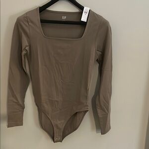 GAP Taupe Long Sleeve Bodysuit